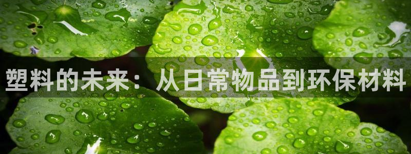 太阳集团网站古天乐代言的：塑料的未来：从日常物品到环保材料