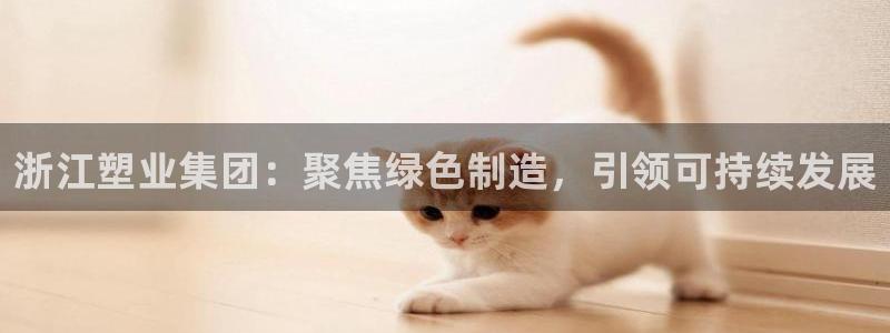 太阳app怎么下载：浙江塑业集团：聚焦绿色制造，引领可持续发